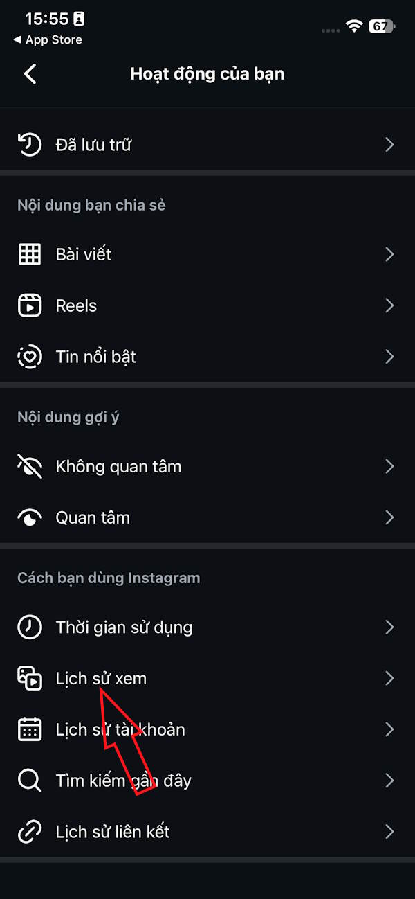 Video Instagram Reels đã xem