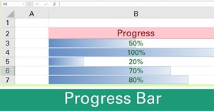 Hướng dẫn tạo thanh tiến trình có điều kiện trên Excel