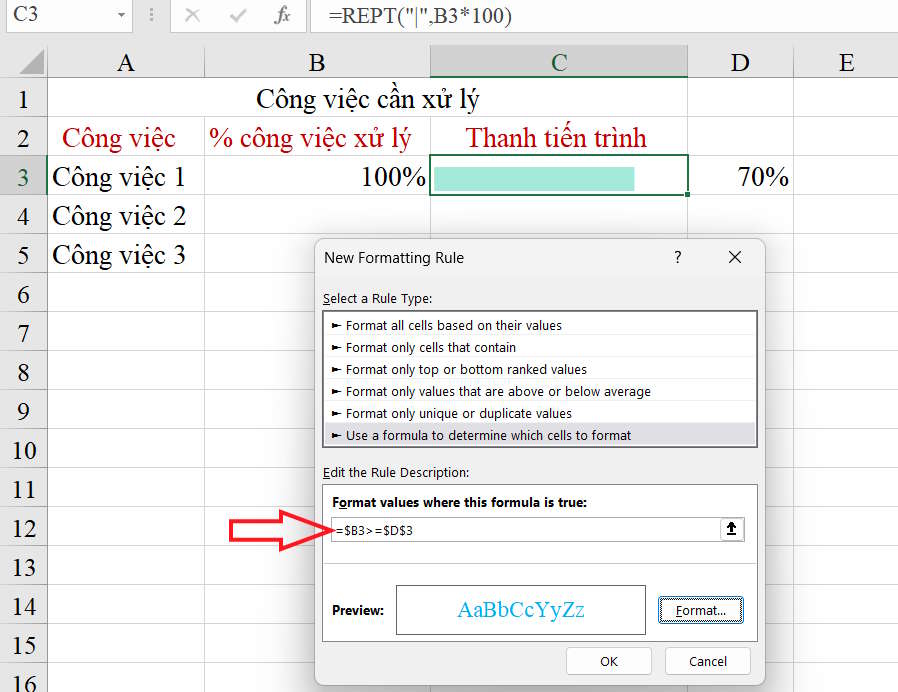 Công thức điều kiện