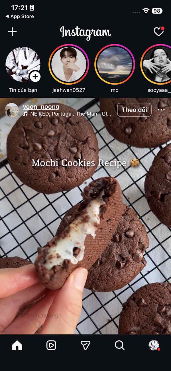 Giao diện Instagram