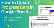 Cách tạo thanh tiến trình trên Google Sheets