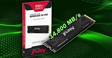 Kingston Fury ra mắt SSD Renegade G5 8TB: tốc độ 14.800 MB/s, chuẩn PCIe 5.0 siêu nhanh