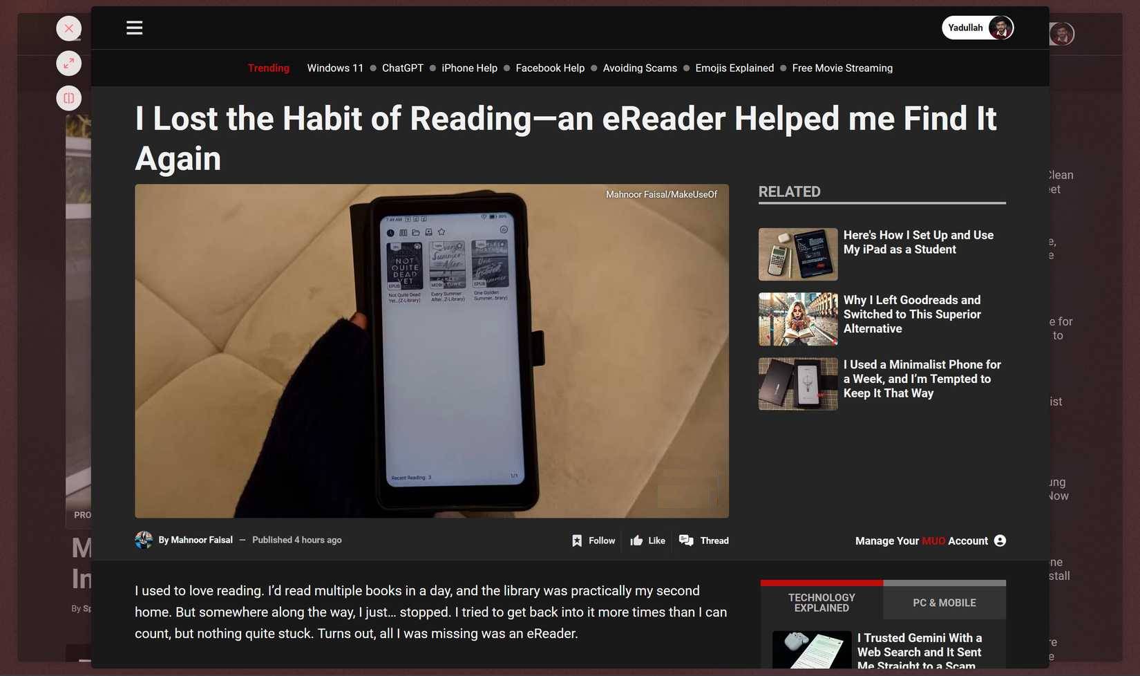 Tính năng Glance trên trình duyệt Zen