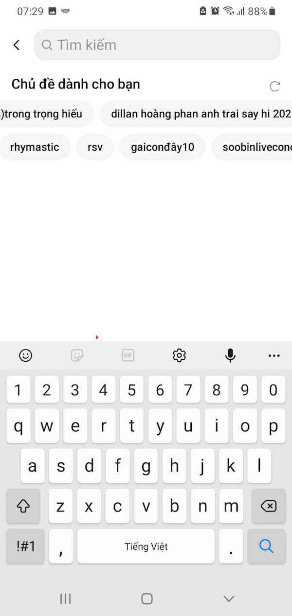 Xóa lịch sử tìm kiếm trong Threads