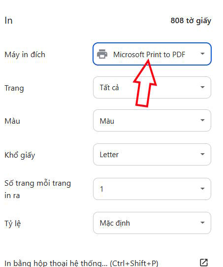 Microsoft Print to PDF