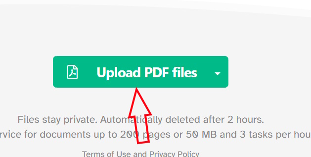 Tải PDF lên Sejda