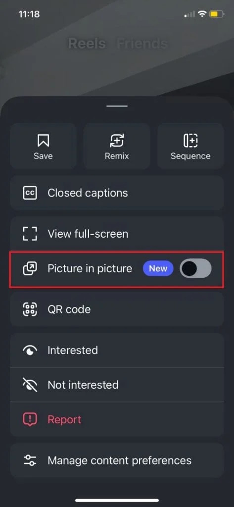 Kích hoạt chế độ cửa sổ nổi Instagram Reels