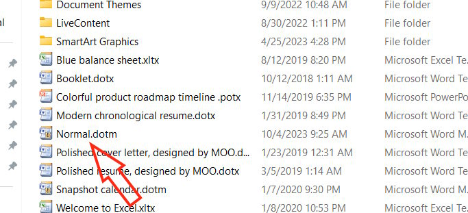 Xóa các mẫu trong Word