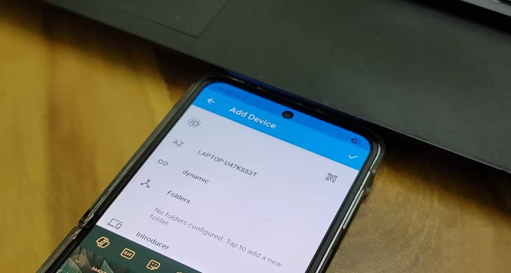 Ứng dụng SyncThink Fork mở trên Samsung Gallazy Z Flip 6