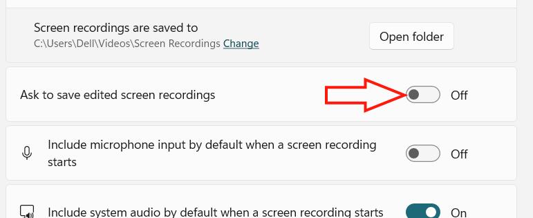 Lưu chỉnh sửa video ghi màn hình Snipping Tool