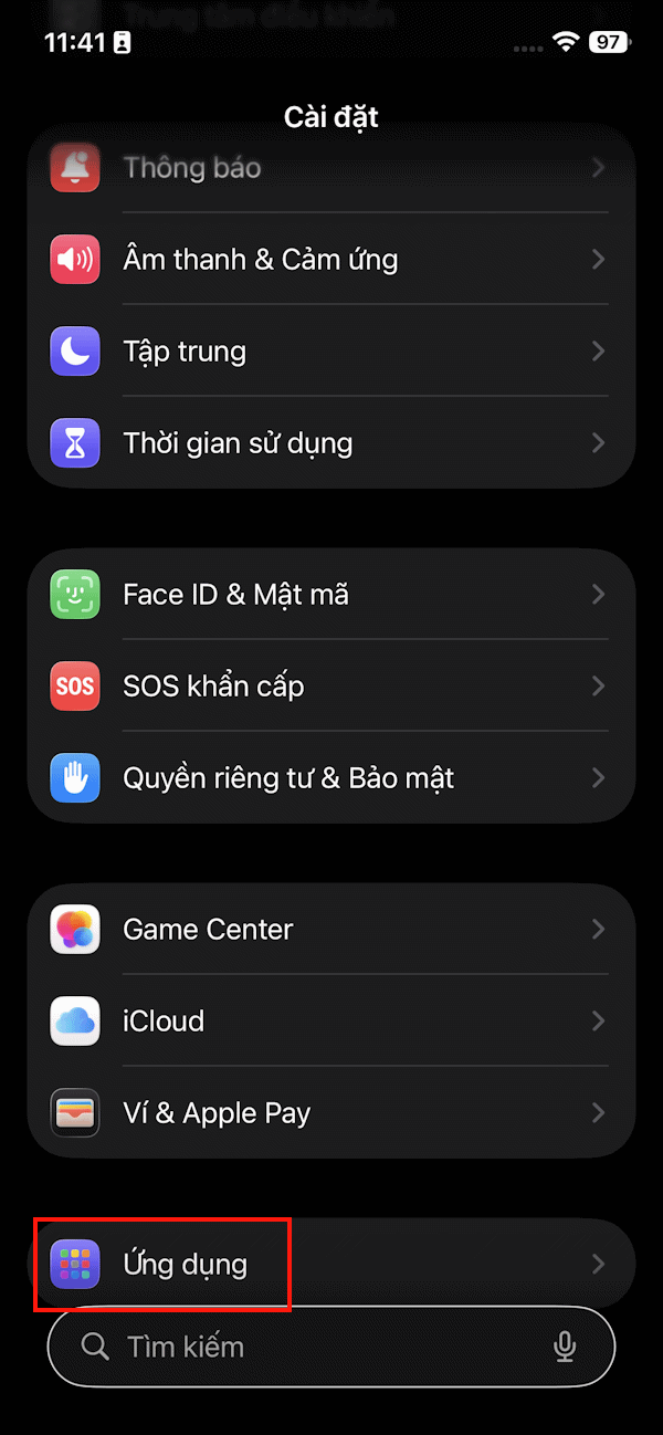 Chỉnh Ứng dụng iPhone