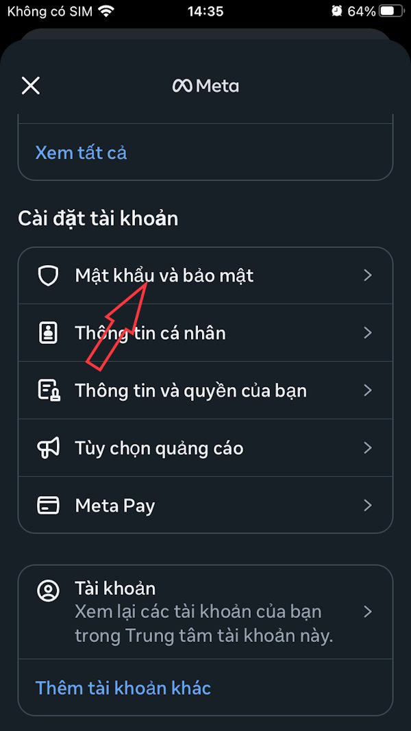 Mật khẩu bảo mật Facebook
