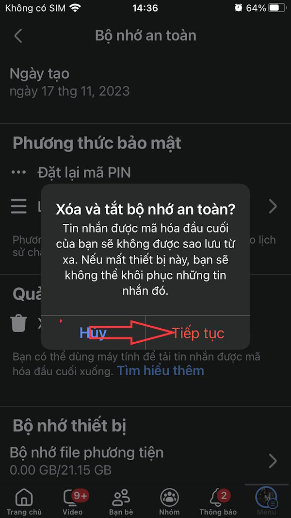 Cách tắt mã hóa đầu cuối trên Messenger