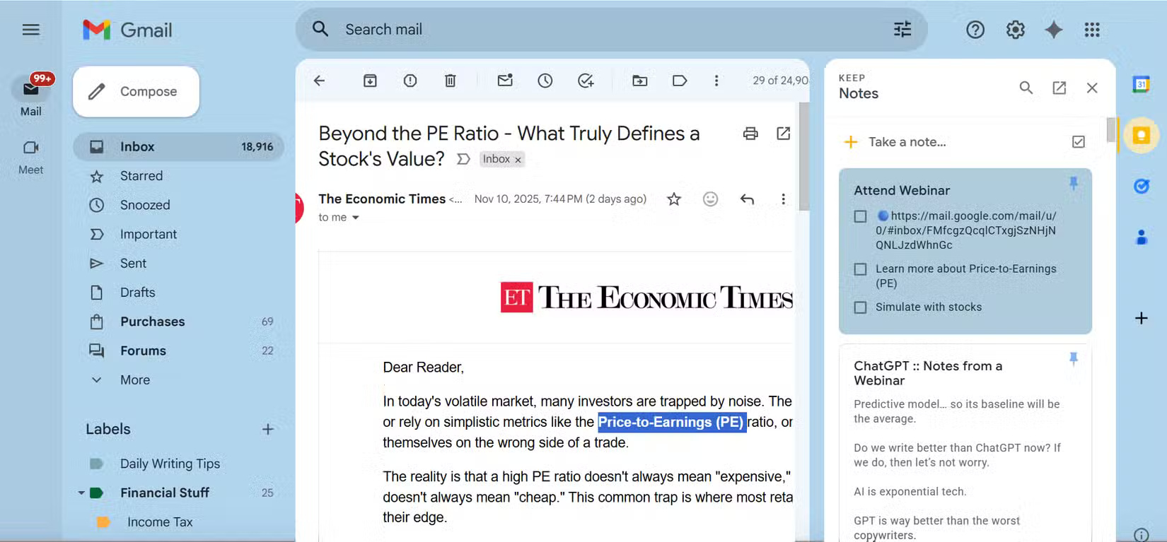 Danh sách kiểm tra nhiệm vụ trên Google Keep