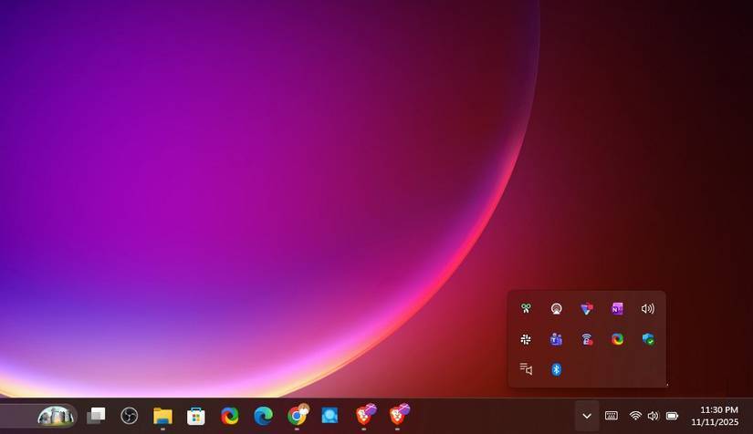 Truy cập CopyQ từ khay hệ thống trong Windows 11