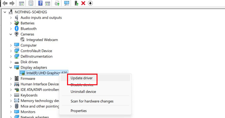 Update driver đồ họa máy tính