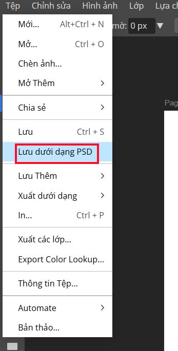 Lưu ảnh trên Photopea
