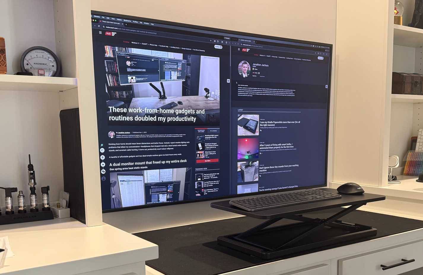 Khay bàn phím gắn với TV Samsung Frame 55