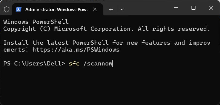 Lệnh sfc /scannow tìm kiếm file lỗi