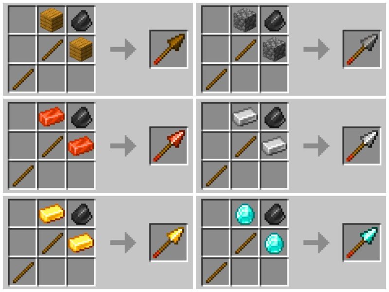 chế tạo giáo trong minecraft