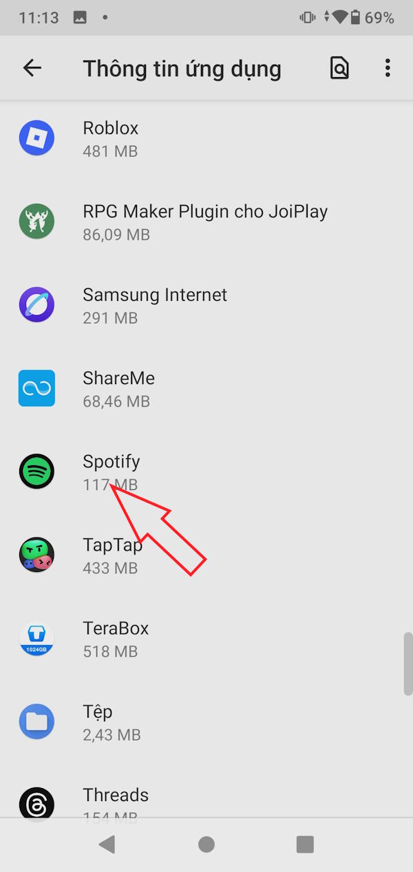 Xem ứng dụng Spotify Android