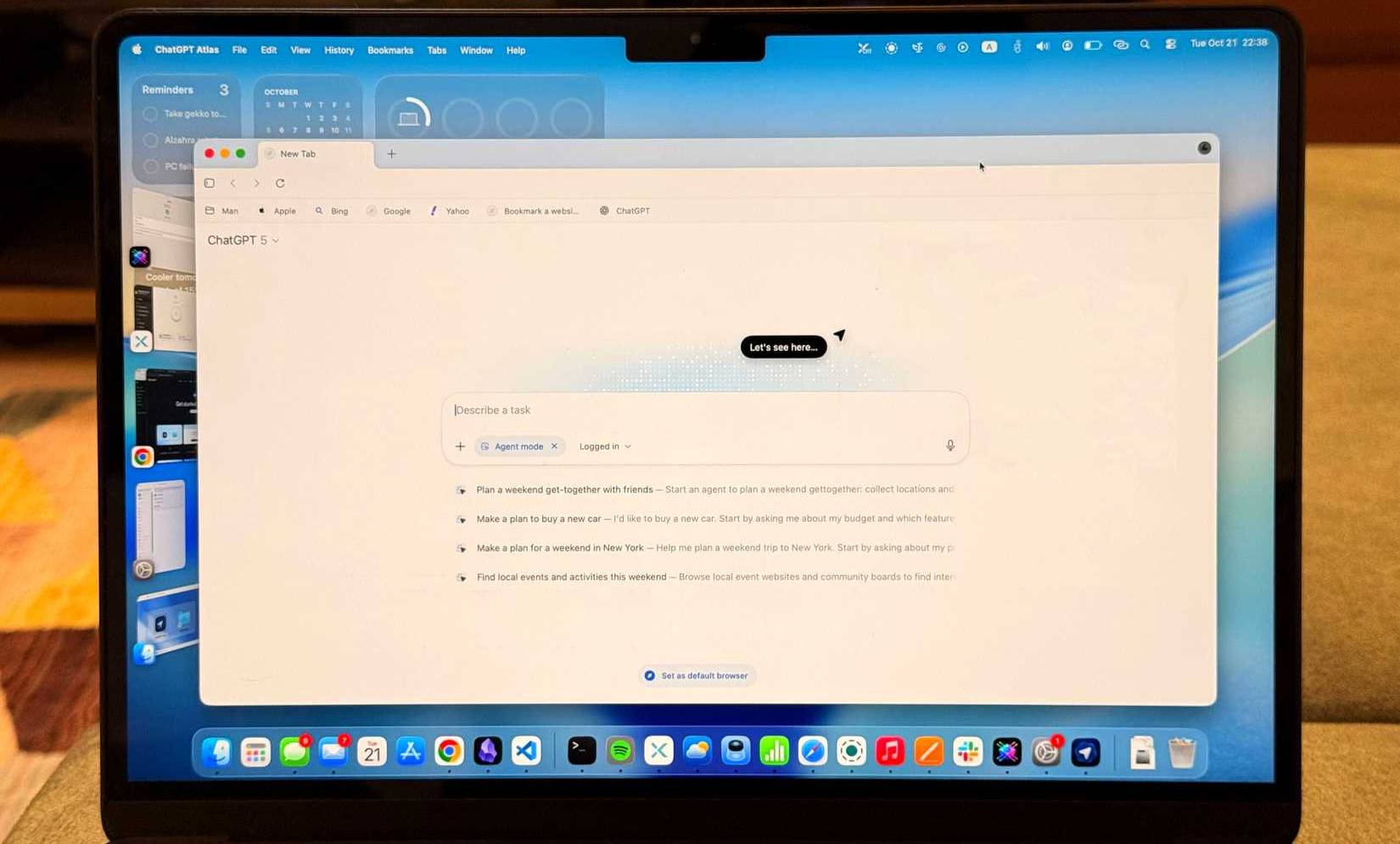 Trình duyệt ChatGPT Atlas trên macOS