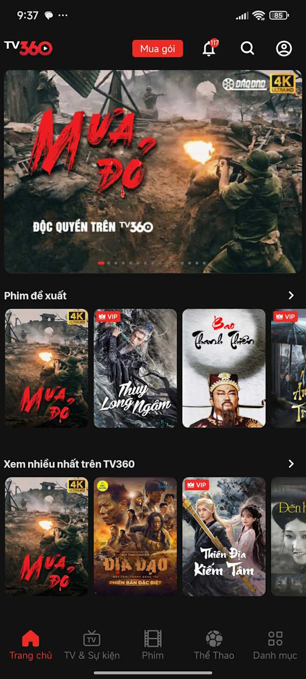 Xem phim Mưa Đỏ trên TV360