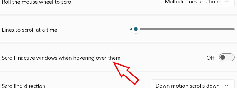 Tắt cuộn cửa sổ tự động trên Windows