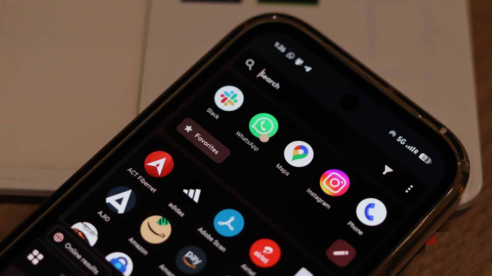 Mục ứng dụng yêu thích trong launcher Kvaesitso