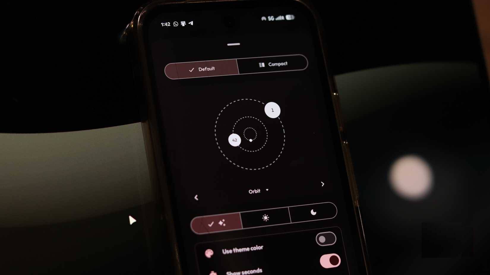 Menu cài đặt trang chủ launcher Kvaesitso