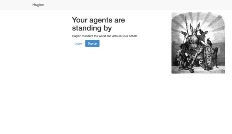 Trang đăng nhập Huginn