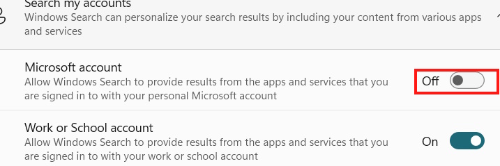 Chỉnh quyền truy cập Search Windows 11