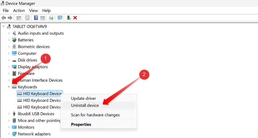 Khóa bàn phím tạm thời để tránh bấm nhầm