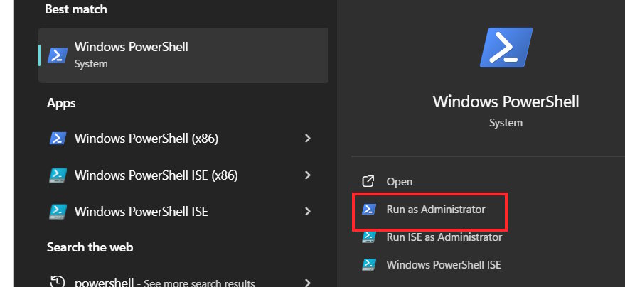 Chạy PowerShell ở tư cách Admin