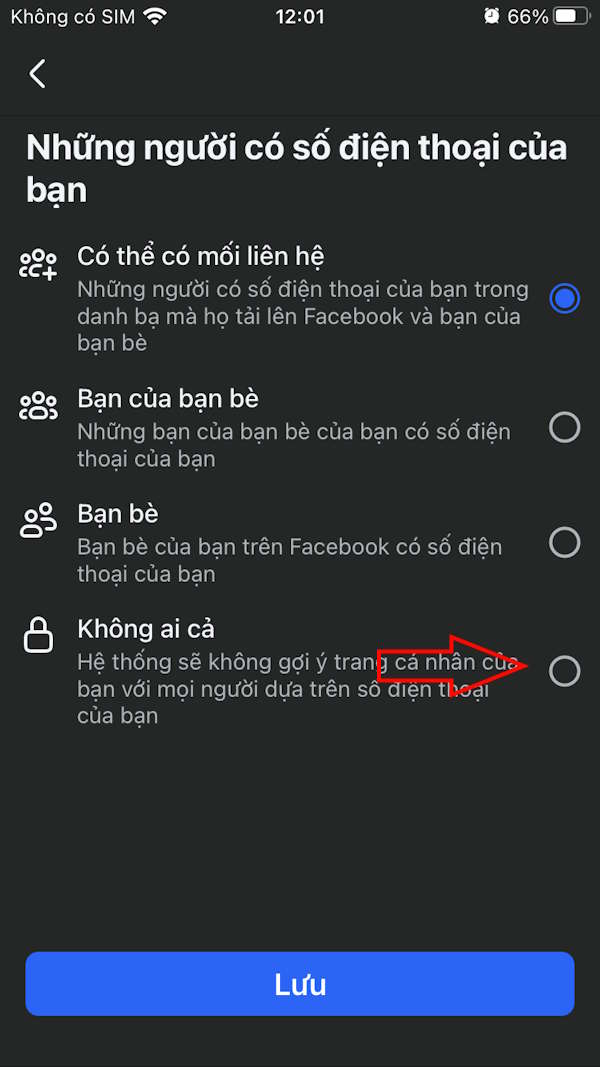 Chặn tìm kiếm Facebook qua số điện thoại