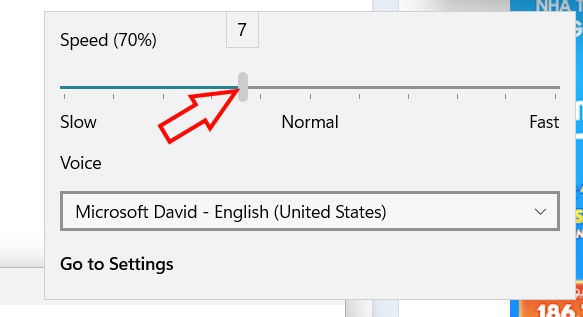 Đổi tốc độ giọng nói Magnifier