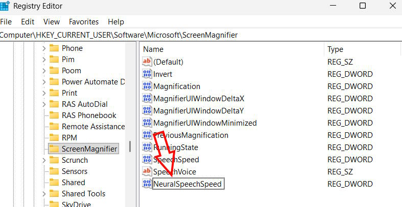 Đổi giá trị NeuralSpeechSpeed