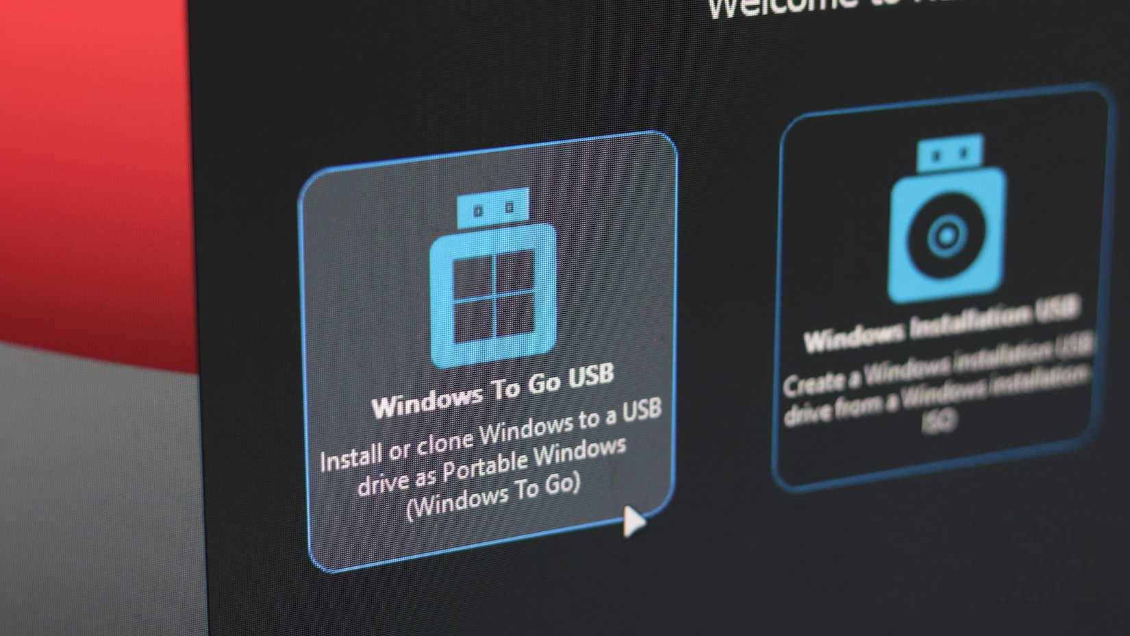 Các tùy chọn phần mềm WinToUSB