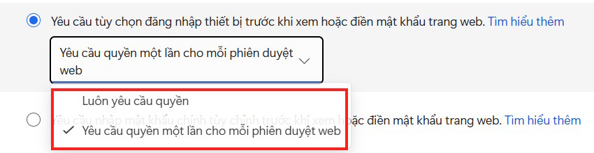 Yêu cầu nhập mật khẩu đăng nhập máy tính