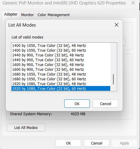 Độ phân giải hỗ trợ Windows