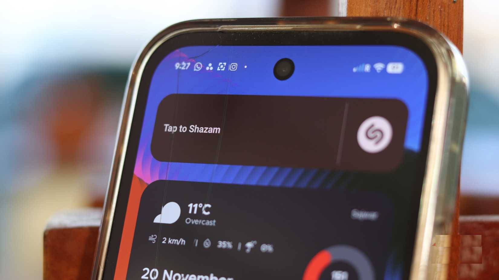 Widget Shazam trên màn hình chính Android