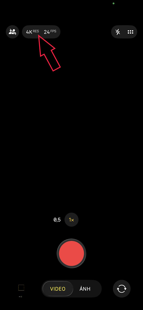 Chỉnh chế độ quay video 
