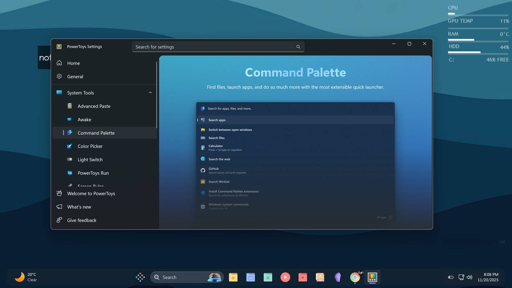 PowerToys đi kèm với Command Palette