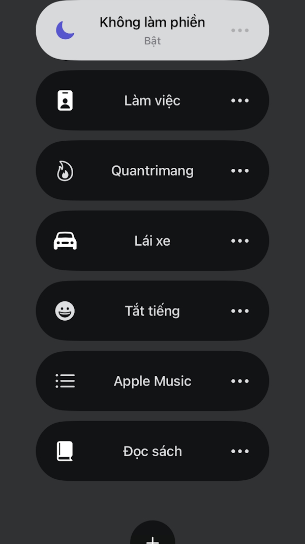 Bật Không làm phiền trên iPhone
