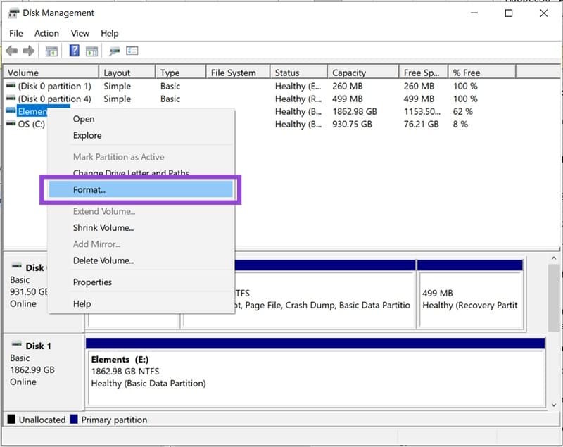Định dạng lại ổ đĩa SSD