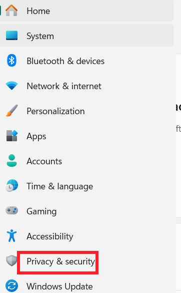 Quyền riêng tư Windows 11
