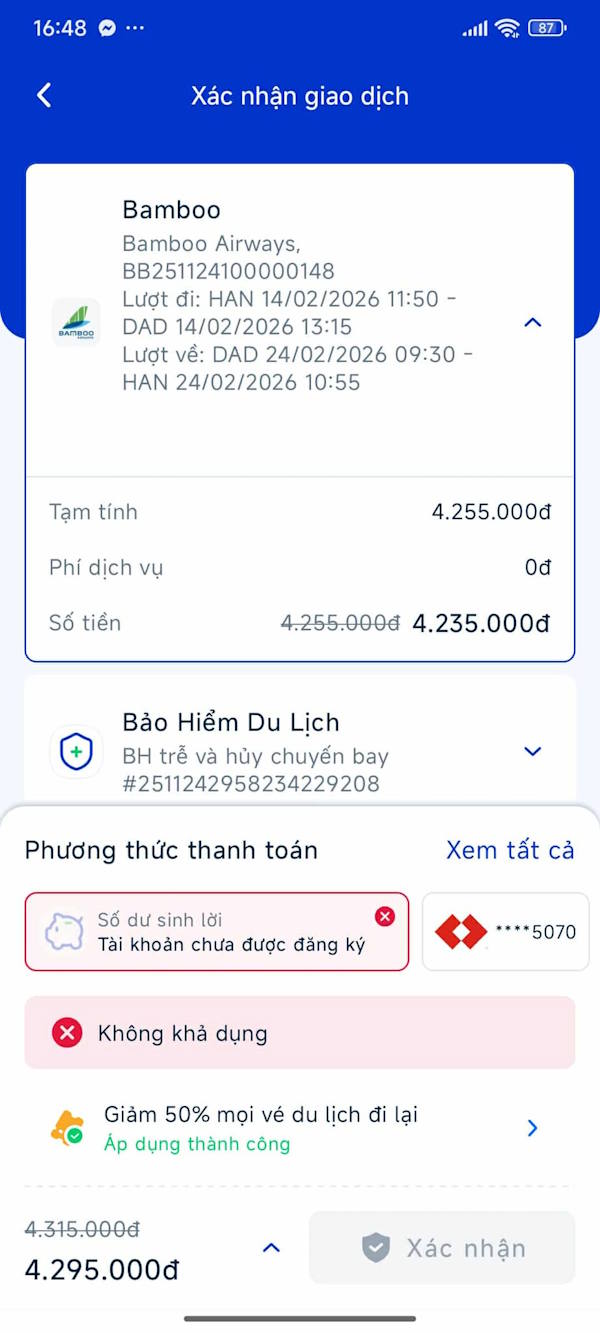 Thanh toán vé may bay trên ZaloPay