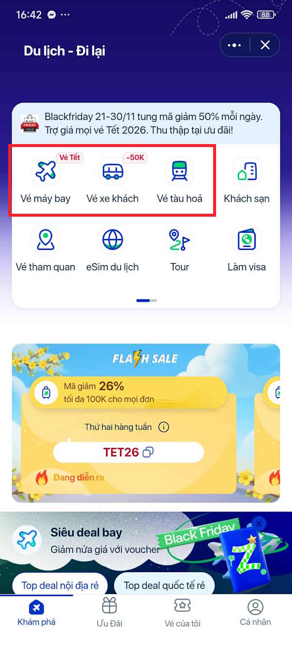 Mua vé máy bay ZaloPay