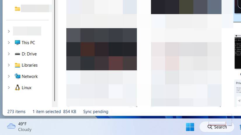 Ổ D: trong bảng điều hướng trên Windows 11