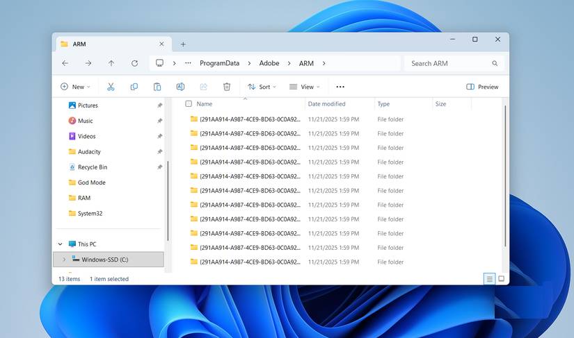File cài đặt Adobe trên PC